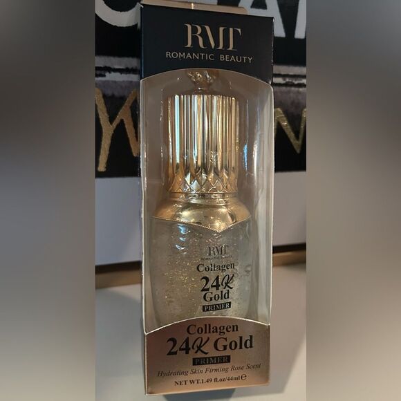 Romantic Beauty 24K Gold Collagen Primer hydrating Rose scent primer NWT - Picture 5 of 5